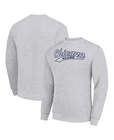 Starter Men's Chicago Bears Tailsweep Graphic Tri-blend Sweatshirt In Gray