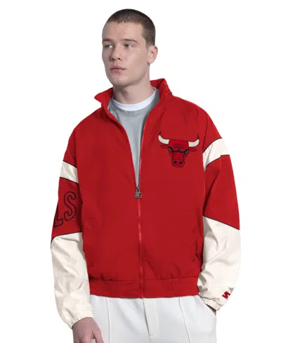 Starter Men's Chicago Bulls The Gust Water-resistant Hooded Lightweight Jacket In Red