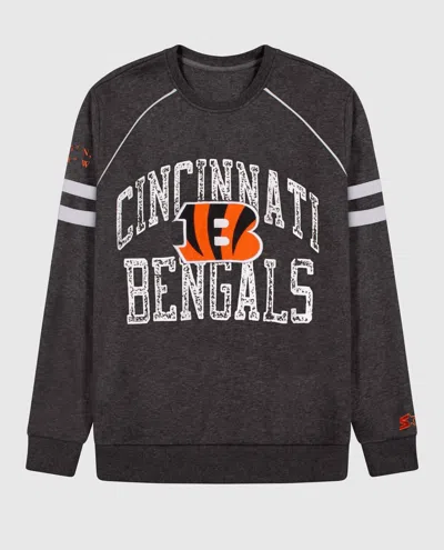 Starter Men's Cincinnati Bengals Crew Neck Sweatshirt In Grey