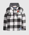 Starter Men's Cleveland Browns Sherpa Lined Plaid Jacket In Black In Black
