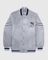 Starter Men's Dallas Cowboys Satin Full-snap Jacket In Grey In Gray