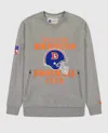 Starter Men's Denver Broncos Crew Neck Sweatshirt With Zip Pockets In Heather Grey In Grey