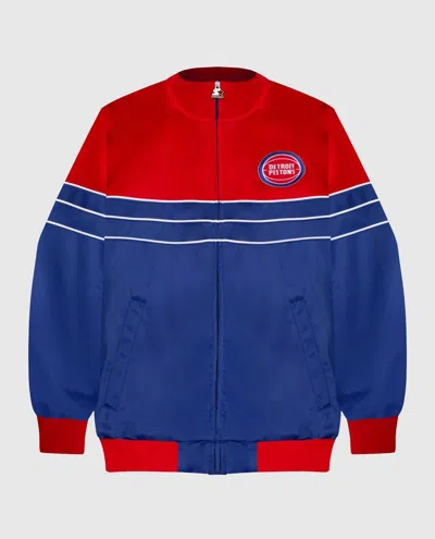 Starter Men's Detroit Pistons Knit Full Zip Jacket In Blue