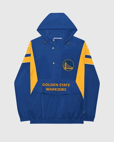 Starter Men's Golden State Warriors Home Team Half-zip Jacket In Blue