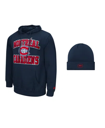 Starter Men's Graphic Embroidered Pullover Beanie And Hoodie, 2-piece Set In Black