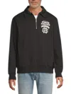 Starter Men's Graphic Terry Pullover Sweatshirt In Black