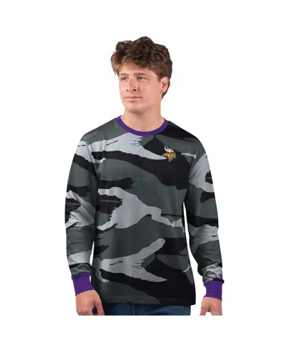 Starter Men's Gray Minnesota Vikings Thursday Night Gridiron Long Sleeve T-shirt In Multi