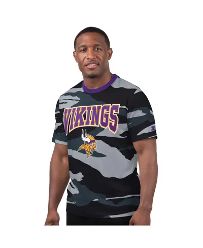 Starter Men's Gray Minnesota Vikings Thursday Night Gridiron T-shirt In Multi