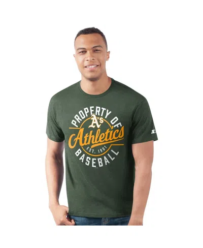 Starter Men's Green Athletics Prime Time Property Of T-shirt