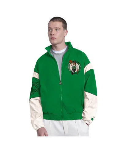 Starter Men's Green Boston Celtics The Gust Full-zip Hooded Jacket