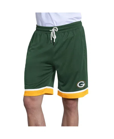 Starter Men's Green Green Bay Packers Power Play Mesh Shorts In Multi