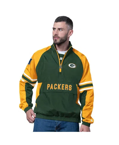 Starter Men's Green Green Bay Packers Prospect Half-zip Pullover