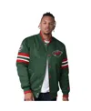 Starter Men's Green Minnesota Wild Scout I Full-snap Varsity Jacket In Green