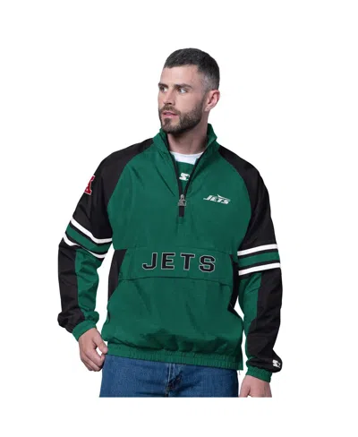 Starter Men's Green New York Jets Prospect Half-zip Pullover Hoodie