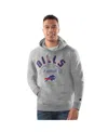 Starter Heather Gray Buffalo Bills Pullover Hoodie In Heather Gray