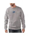 Starter Men's Heather Gray New York Giants 1925 Collection Long Sleeve Pullover Sweatshirt In Heather Gray