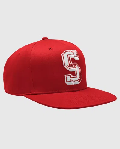 Starter Men's Horizon Flat Brim Snapback In Red