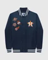 Starter Men's Houston Astros Varsity Satin Full-snap Jacket In Navy In Blue