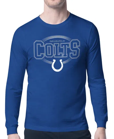 Starter Men's Indianapolis Colts Team Track Long Sleeve T-shirt In Blue