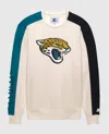 Starter Men's Jacksonville Jaguars Team Crew Long Sleeve Shirt In Cream In White