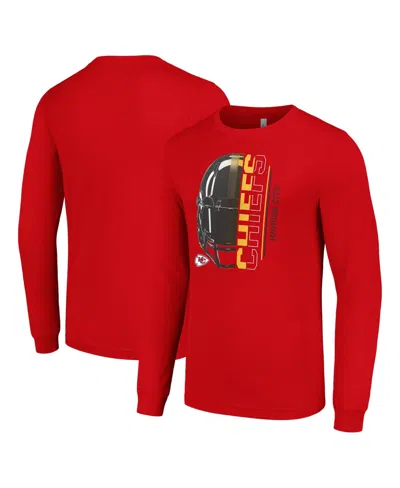 Starter Men's Kansas City Chiefs Long Sleeve Screen-print T-shirt In Red