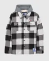 Starter Men's Cincinnati Bengals The Big Joe Sherpa Lined Plaid Jacket In Black In Black
