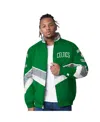 Starter Men's Kelly Green Boston Celtics Captain Oxford Full-zip Jacket In Multi