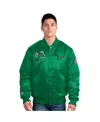 Starter Men's Kelly Green Philadelphia Eagles Exclusive Satin Full-snap Varsity Jacket In Green