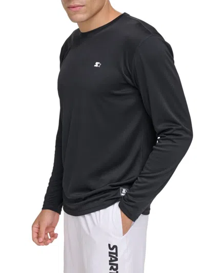 Starter Men's Logo Long Sleeve Rash Guard In Black