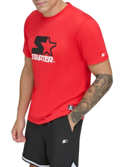 Starter Men's Logo Short Sleeve T-shirt In Red