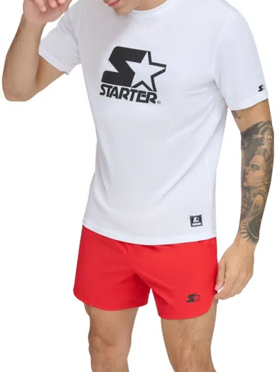 Starter Men's Logo Short Sleeve T-shirt In White