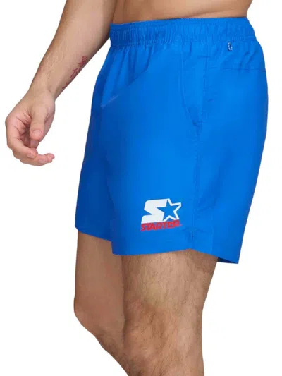 Starter Men's Logo Volleyball Shorts In Blue