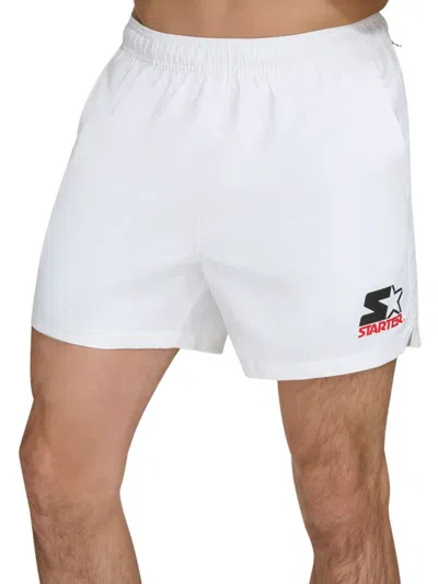 Starter Men's Logo Volleyball Shorts In White