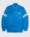 Starter Men's Los Angeles Chargers Varsity Jacket In Light Blue In Blue