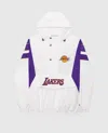 Starter Men's Los Angeles Lakers Home Team Hooded Jacket In White In White