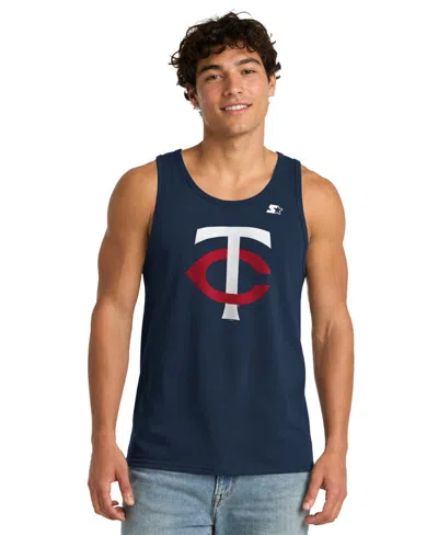 Starter Men's Minnesota Twins Screen-print Graphic Sleeveless Tank Top In Multi