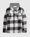 Starter Men's Cincinnati Bengals The Big Joe Sherpa Lined Plaid Jacket In Black In Black