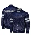Starter Navy Dallas Cowboys Scout I Full-snap Varsity Jacket In Navy