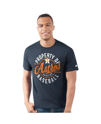 Starter Men's Navy Houston Astros Prime Time Property Of T-shirt In Blue