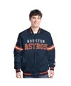 Starter Men's Navy Houston Astros Scout Full-snap Varsity Jacket In Blue
