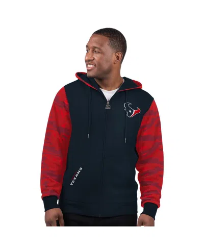 Starter Men's Navy Houston Texans Thursday Night Gridiron Full-zip Hoodie In Multi