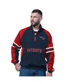 Starter Men's Navy New England Patriots Prospect Half-zip Pullover Sweatshirt In Blue