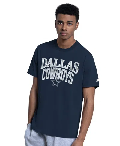Starter Men's Navy/heather Gray Dallas Cowboys Logo T-shirt, 2-piece Set In Blue