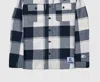 Starter Men's New England Patriots The Big Joe Sherpa Lined Plaid Jacket In Navy In Blue
