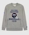Starter Men's New York Giants Crew Neck Sweatshirt With Zip Pockets In Heather Grey In Grey