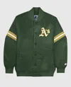 Starter Men's Oakland Athletics Satin Full-snap Jacket In Green In Green