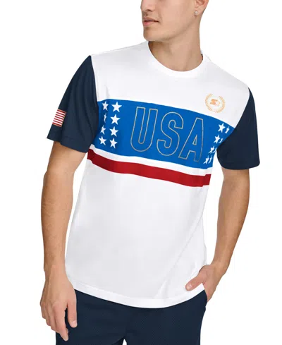 Starter Men's Opening Ceremony Colorblocked Graphic T-shirt In White