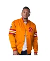Starter Orange Tampa Bay Buccaneers Vintage Logo Scout I Full-snap Varsity Jacket In Orange,red