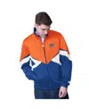 Starter Men's Orange/blue New York Knicks Rush Applique Full-zip Track Jacket In Multi