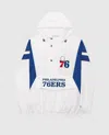 Starter Men's Philadelphia 76ers Home Team Half-zip Jacket In White In White